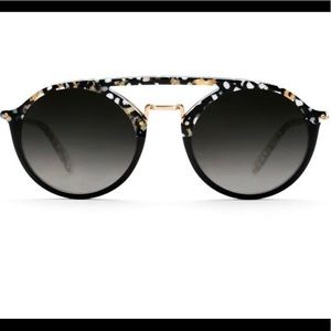 Krewe aviator sunglass MARIGNY PLUME TO BLACK 24K